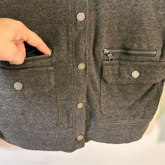 Ralph Lauren Women’s XS Charcoal Grey Cotton Cardigan Sweater Snap Button Preppy - Picture 5 of 8